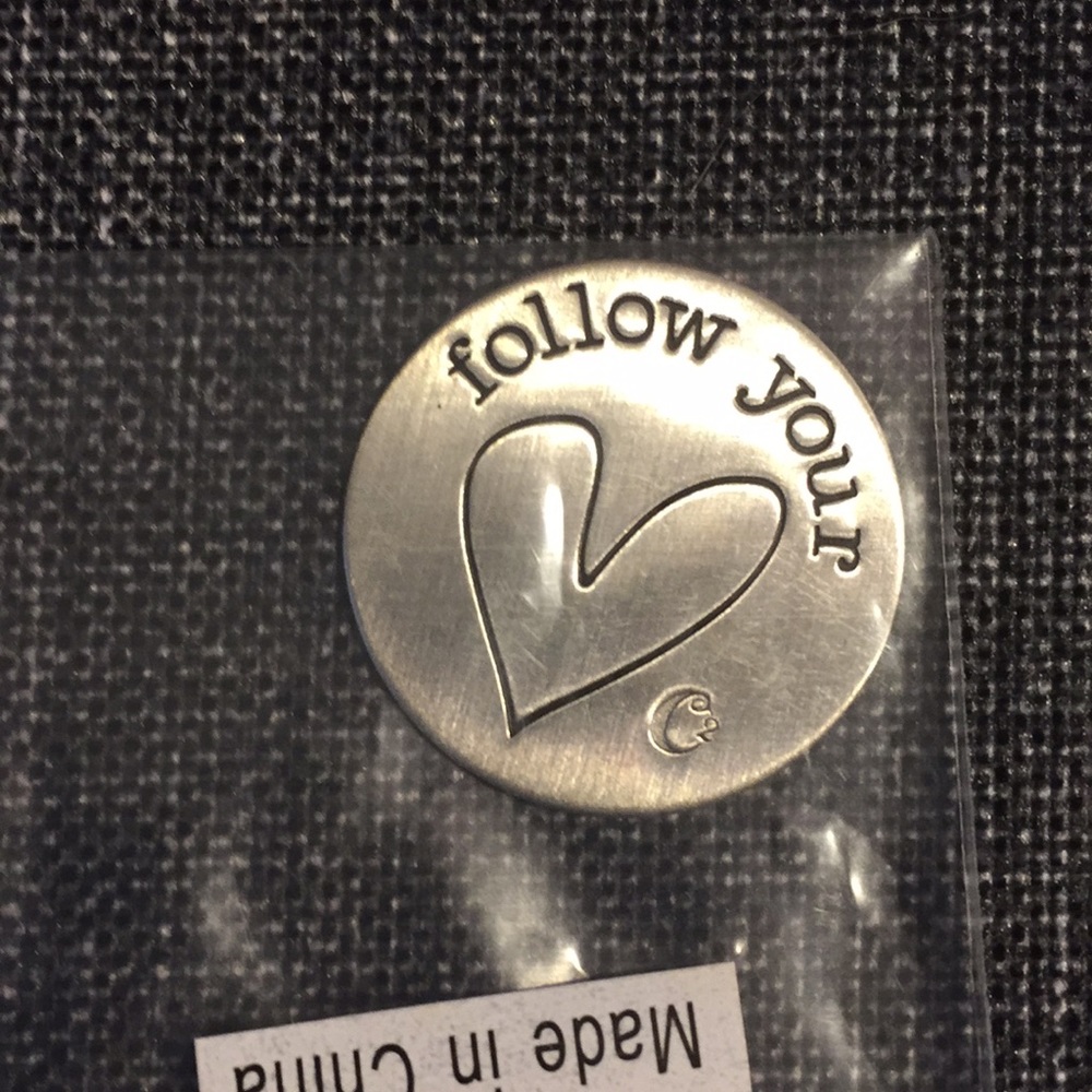 Follow your heart large locket plate Origami Owl